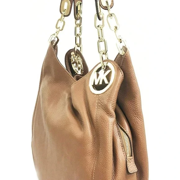 Michael Kors Tan Leather Shoulder Bag - Picture 2 of 6